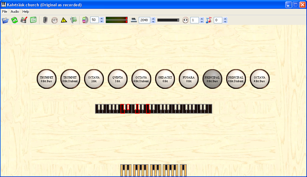 Grandorgue met het Kalvtrsk Church sampleset (orginineel)